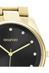 OOZOO Timepieces Crystals Gold Stainless Steel Bracelet