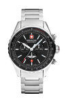 SWISS MILITARY HANOWA Afterburn Chronograph Silver Stainless Steel Bracelet