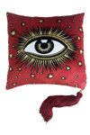 Διακοσμητικό κόκκινο μαξιλάρι 2023 με μάτι