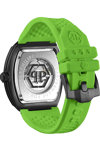 PHILIPP PLEIN The Skeleton Automatic Light Green Rubber Strap