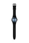 SWATCH Circled Lines Black Silicone Strap