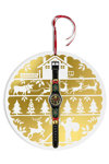 SWATCH Holiday collection Golden Merry Black Leather Strap