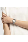 SWATCH Holiday collection Gleam Team Crystals Light Blue Leather Strap