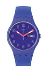 SWATCH New Gent Biosourced Cobalt Disco Blue Silicone Strap