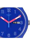 SWATCH New Gent Biosourced Cobalt Disco Blue Silicone Strap