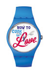 SWATCH Valentine’s Day Recipe For Love Light Blue Silicone Strap