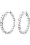 SWAROVSKI White Matrix hoop earrings (round cut)