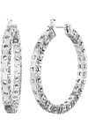 SWAROVSKI White Matrix hoop earrings (round cut)