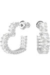 SWAROVSKI White Matrix hoop earrings Heart (Small)