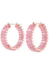 SWAROVSKI Pink Matrix hoop earrings (baguette cut)