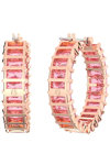 SWAROVSKI Pink Matrix hoop earrings (baguette cut)