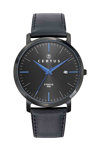 CERTUS Gents Black Leather Strap