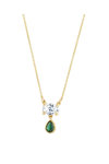 9ct Gold Necklace with Zircons by SAVVIDIS