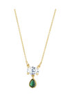 9ct Gold Necklace with Zircons by SAVVIDIS