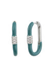Rhodium Plated Sterling Silver Earrings with Enamel by KIKI Colour Collection