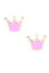Gold plated Silver Earrings with Crown by Ino&Ibo