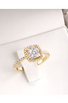 18ct Gold Engagement Cluster Ring with Diamond by Savvidis (Νο 54)