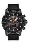 TISSOT T-Sport Supersport Chronograph Black Leather Strap Basketball Edition