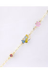 Gold plated Silver Bracelet with Evil Eye and Smurfette by Ino&Ibo