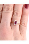 18ct Rose Gold Ring with Diamonds and Ruby (No 55)