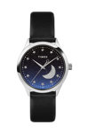 TIMEX Dress Black Leather Strap