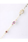 Gold plated Silver Bracelet with Evil Eye and Crown by Ino&Ibo