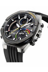 CASIO Edifice Tough Solar Smartwatch Chronograph Black Rubber Strap