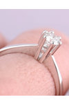 18ct White Gold Solitaire Engagement Ring with DIamonds by Savvidis (Νο 54)