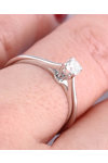 18ct White Gold Solitaire Engagement Ring with DIamonds by Savvidis (Νο 53)