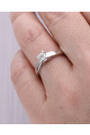 18ct White Gold Solitaire Engagement Ring with DIamonds by Savvidis (Νο 53)