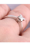 18ct White Gold Solitaire Engagement Ring with DIamonds by Savvidis (Νο 54)