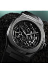 D1 MILANO Skeleton Automatic Black Rubber Strap