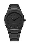 D1 MILANO Ultra Thin Black Stainless Steel Bracelet