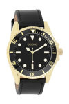 OOZOO Timepieces Black Leather Strap