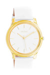 OOZOO Timepieces White Leather Strap