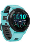 GARMIN Forerunner 265 with Aqua/Black Silicone Band