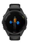 GARMIN Forerunner 265S with Black/Amp Yellow Silicone Band