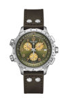 HAMILTON Khaki Aviation X-WIND Dual Time Chronograph Brown Leather Strap