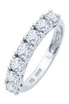 Ring Half Eternity 14ct White Gold with Zircon FaCaDoro (No 53)