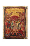 Wooden Greek Christian Orthodox Wood Icon of the Resurrection