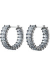 SWAROVSKI Gray Matrix hoop earrings (baguette cut)