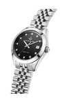 LUCIEN ROCHAT Madame Diamonds Silver Stainless Steel Bracelet