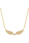 DOUKISSA NOMIKOU Ruby Angel Wings Necklace Gold