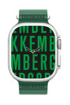 BIKKEMBERGS Big Smartwatch Green Silicone Strap