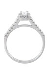 14ct White Gold Solitaire Engagement Ring with Diamonds by  SAVVIDIS (Νο 53)