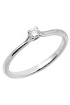 18ct White Gold Solitaire Engagement Ring with DIamonds by SAVVIDIS (Νο 54)