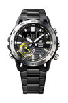 CASIO Edifice Sospensione Dual Time Chronograph Black Stainless Steel Bracelet