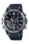 CASIO Edifice Sospensione Dual Time Chronograph Black Rubber Strap