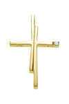 18ct Gold Cross with Diamonds by TRIANTOS