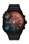 DIESEL Sideshow Triple Time Chronograph Black Silicone Strap